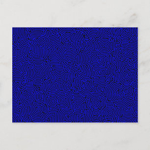 Blue Whorls Postcard