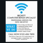 Blue Wi-Fi Logo, Computer Repair Specialist Advert Flyer<br><div class="desc">Blue Wi-Fi Logo,  Computer Repair Specialist Advertising Flyers By The Business Card Store.</div>