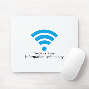 Blue Wi-Fi Logo, Information Technology, Computer Mouse Mat