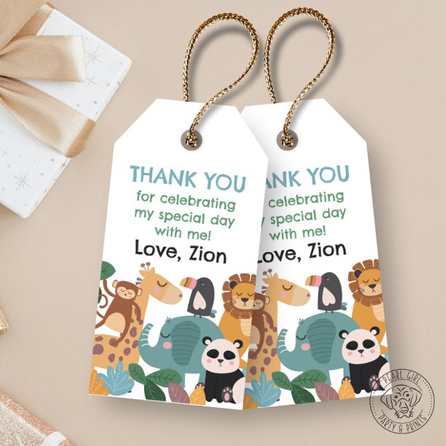 Blue Wild Animal  Gift Tags (Creator Uploaded)