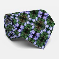 Blue Wild Chicory Flowers Abstract Pattern