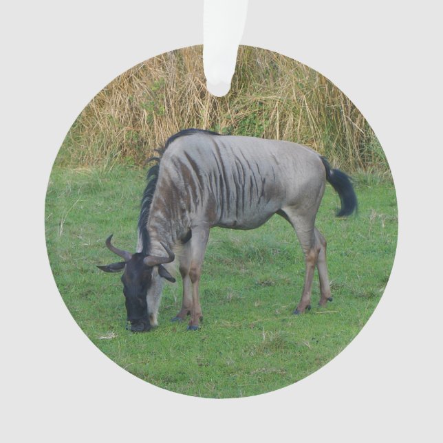 Blue Wildebeest #1 Ornament (Front)
