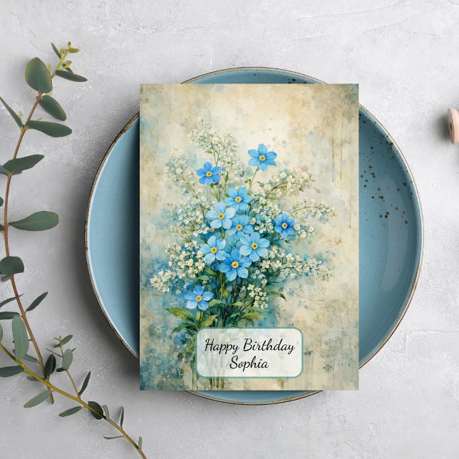 Blue Wildflower Bouquet Card (Creator Uploaded)