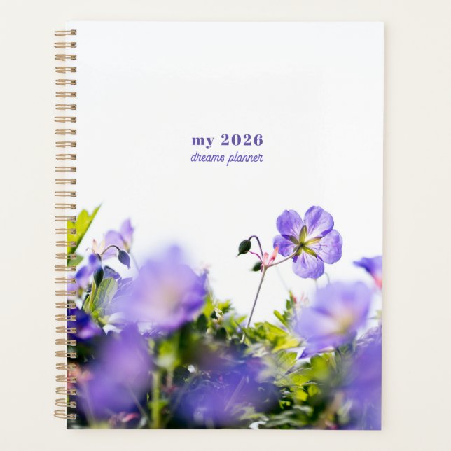 Blue Wildflower Dreams Planner (Front)