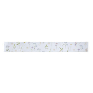 Blue Wildflower Floral elegant Summer Satin Ribbon