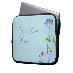 Blue Wildflower Laptop Sleeve