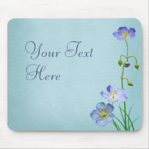 Blue Wildflower Mouse Mat