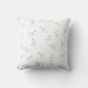 Blue Wildflower Pattern Cushion
