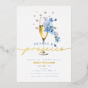 Blue Wildflower Pearls & Prosecco Bridal Shower