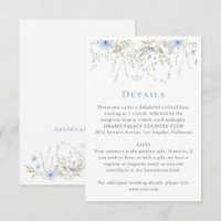 Blue Wildflower Periwinkle Wedding Details 
