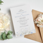 Blue Wildflower Periwinkle Wedding Invitation<br><div class="desc">Wildflower Botanic Classic Elegant Wedding Invitation
Blue Wildflower Periwinkle Wedding Invitation</div>