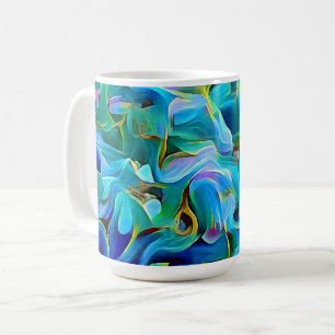 Blue Wildflower Petals Art Mug Coffee Cup