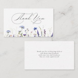 Blue Wildflower Regency Bridal Collection Enclosure Card