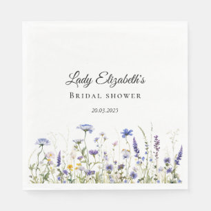 Blue Wildflower Regency Bridal Collection Napkin