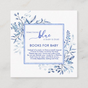 Blue Wildflower Something Blue Books for Baby Enclosure Card