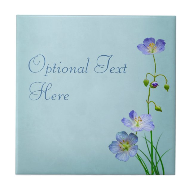 Blue Wildflower Tile (Front)