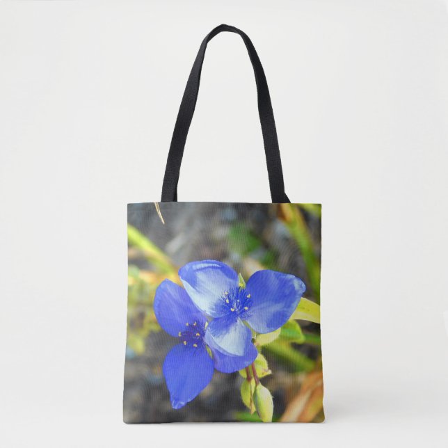 Blue Wildflower Tote Bag (Front)
