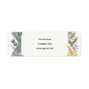 Blue Wildflower Wedding Return Address Label