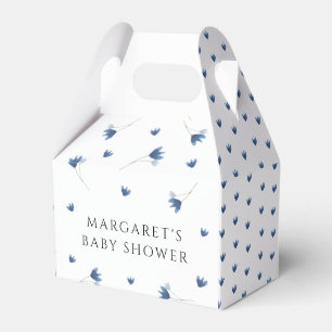 Blue Wildflowers Baby Shower Favour Box