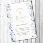 Blue wildflowers | Baptism Invitation<br><div class="desc">Baptism invitation</div>