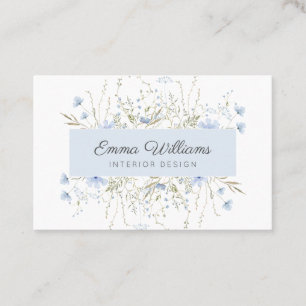 Blue Wildflowers Business Card