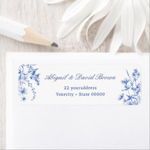 Blue Wildflowers Return Address