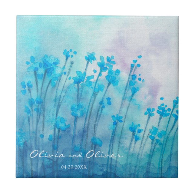 Blue Wildflowers Tile (Front)