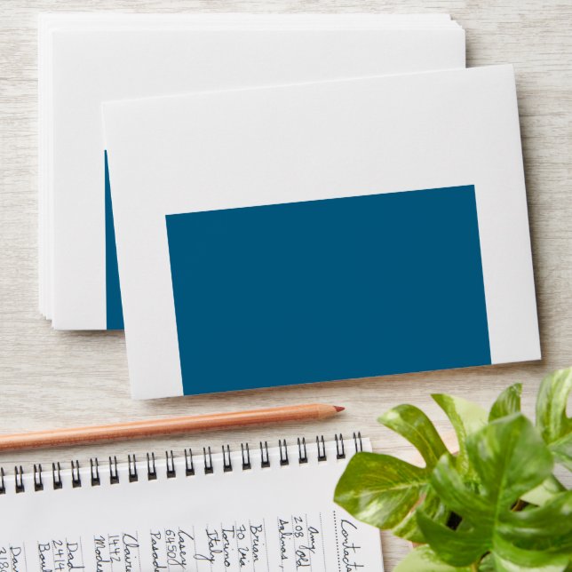 Blue Wildflowers Watercolor Floral Art Envelope (Stacked)