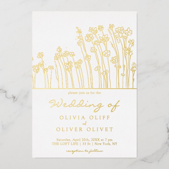 Blue Wildflowers Wedding (Front)