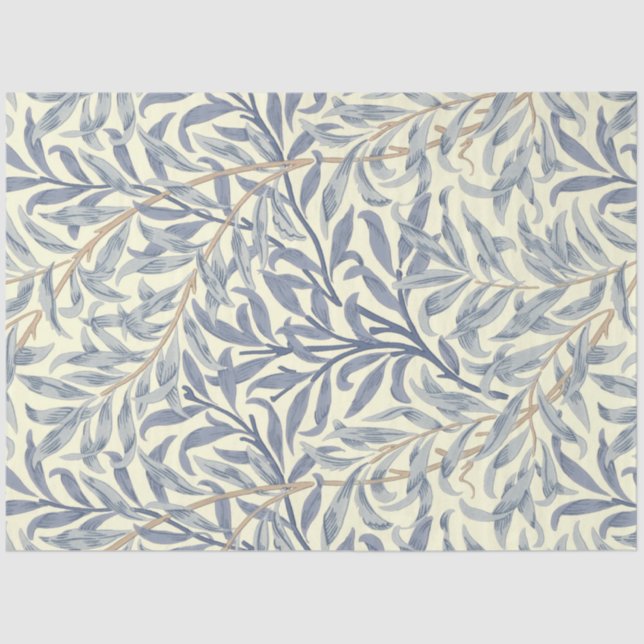 Blue Willow Bough (by William Morris) Tissue Paper (Front)