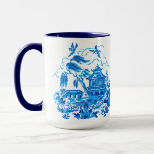 Blue Willow China Design 15oz Coffee Cup
