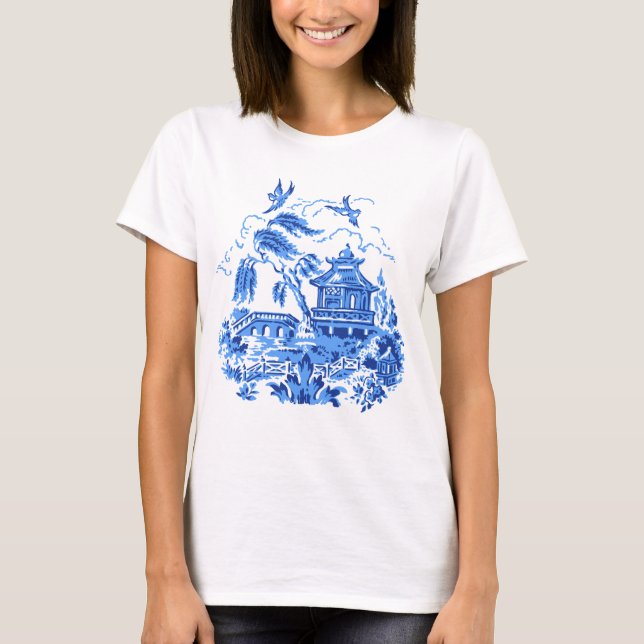 Blue Willow China Design t-shirt (Front)
