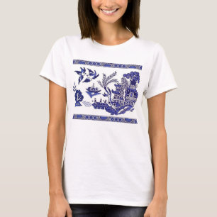 Blue Willow China Design T-Shirt