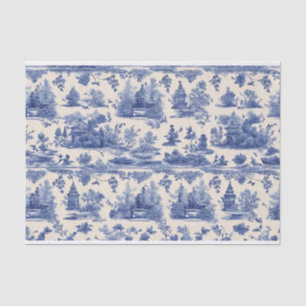 Blue Willow Decoupage Paper