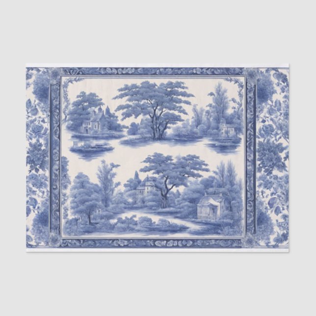 Blue Willow Decoupage Paper (Front)