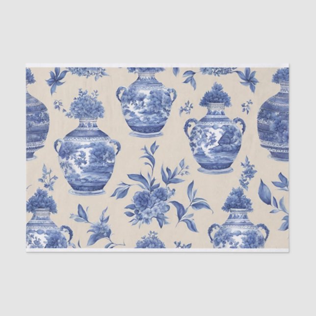Blue Willow Decoupage Paper (Front)