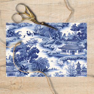 Blue Willow Decoupage Tissue Paper