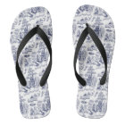 Blue Willow Design Flip Flops