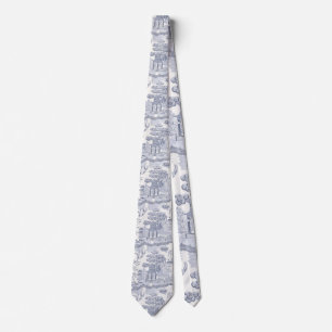 Blue Willow in Grey Blue Tie