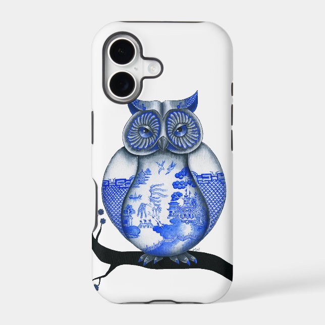 Blue Willow Owl (Back)
