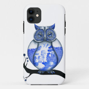Blue Willow Owl iPhone 11 Case