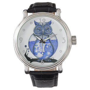 'Blue Willow Owl' Watch