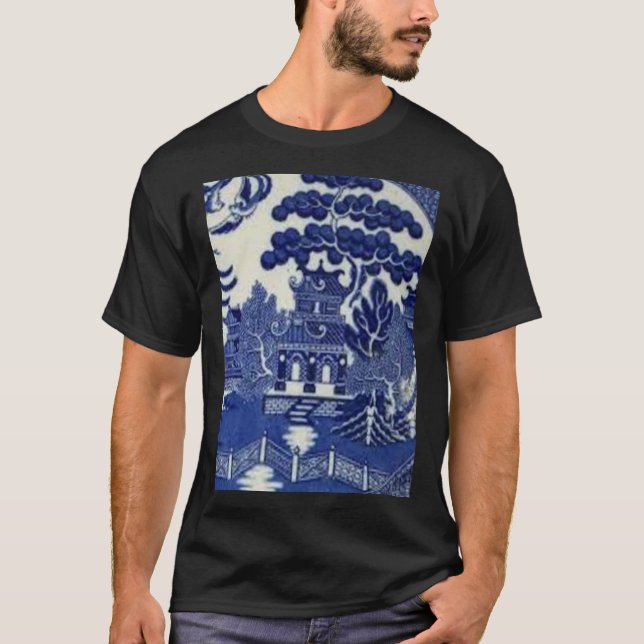 blue willow pattern Classic T-Shirt (Front)