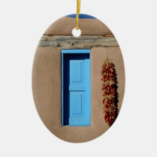 Blue Window of Taos Ceramic Tree Decoration