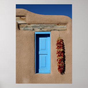 Blue Window of Taos Poster