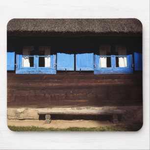 Blue Window Shutters - Mousepad