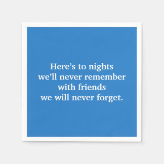 Blue Wine Toast  Napkin