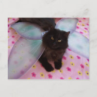 blue wing fairy postcard