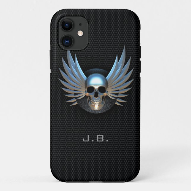 Blue Winged Skull iPhone 5 Case (Back)