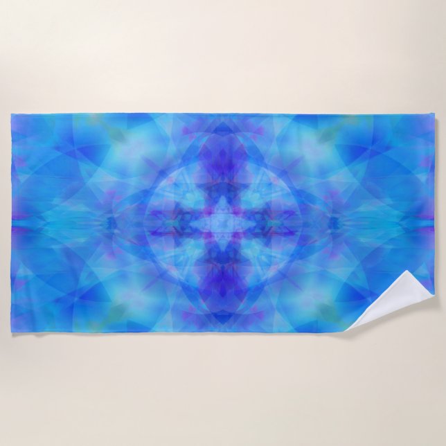 Blue Wings Beach Towel (Front)